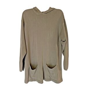 DEMOCRACY Women's Olive Green Long Sweater/Hoodie Sz LRG